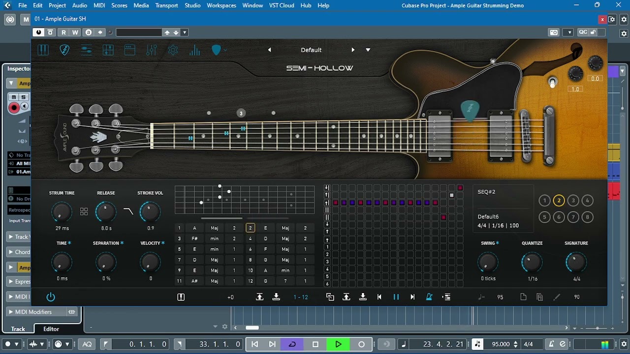 Ample Sound | Ample Guitar Semi Hollow | Exploring Strumming Part 2