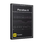 Neural DSP Parallax X audio plugin interface for bass distortion, multiband processing, and modern metal bass tone shaping